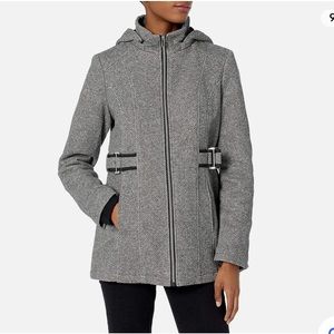 INTL d.e.t.a.i.l.s Women's Hooded Fashion Fleece Coat Jacket